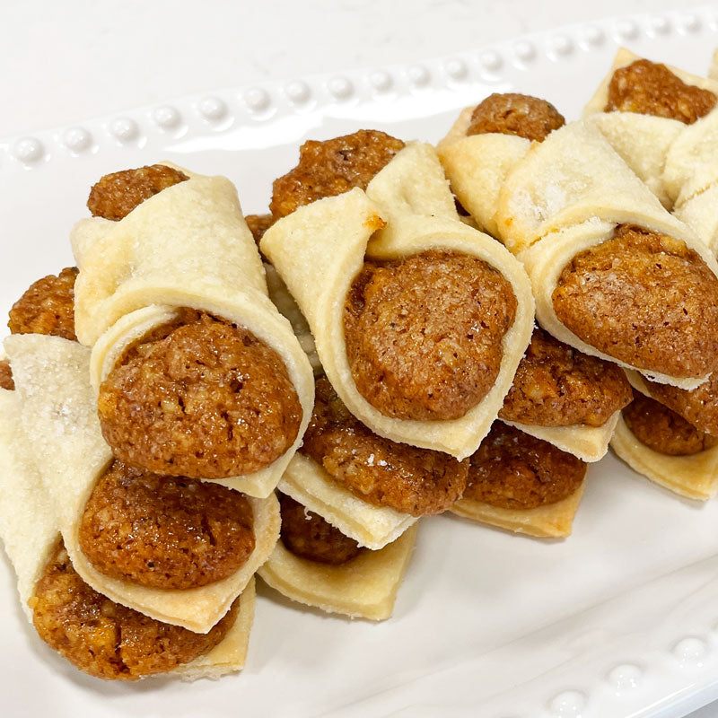 Nut Kolachi Cookies on Closeup - Kolacky, Kolaczki, Kiffles